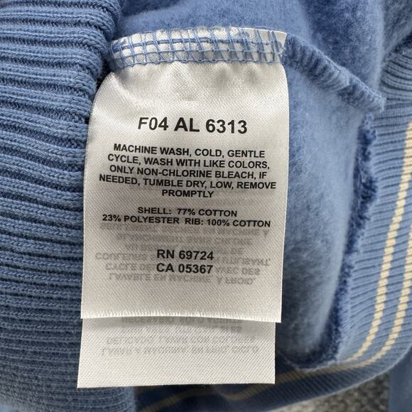 Columbia Sweater S Sky Blue Pull On Hoodie Varsity Pocket Long Sleeves Stretch - Picture 8 of 10